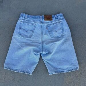 Vintage Levi's 550 Shorts Mens 34 Light Wash Relaxed Fit Baggy USA Made 90s